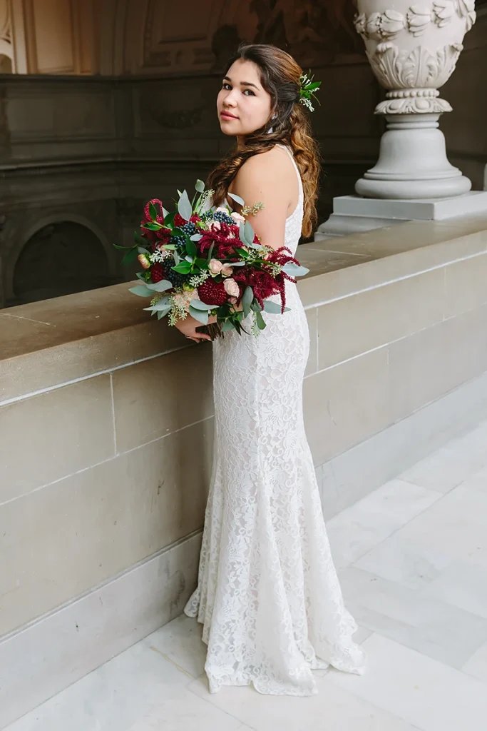 Full length bridal portrait