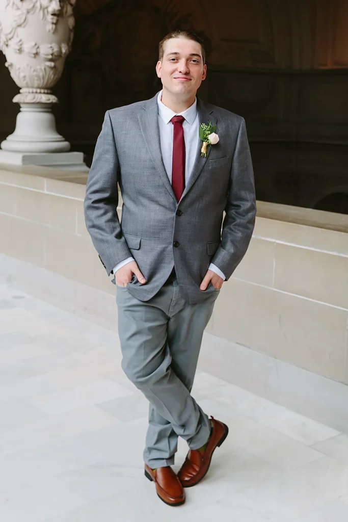 Full length portrait of groom