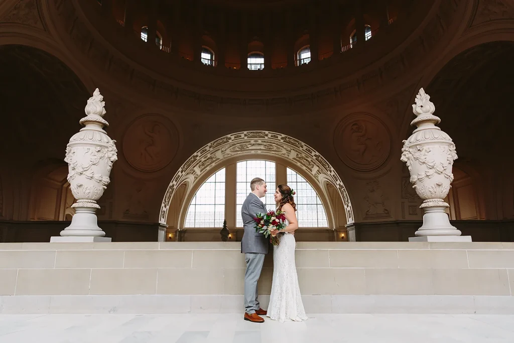 Bride and groom on the Fourth Floor