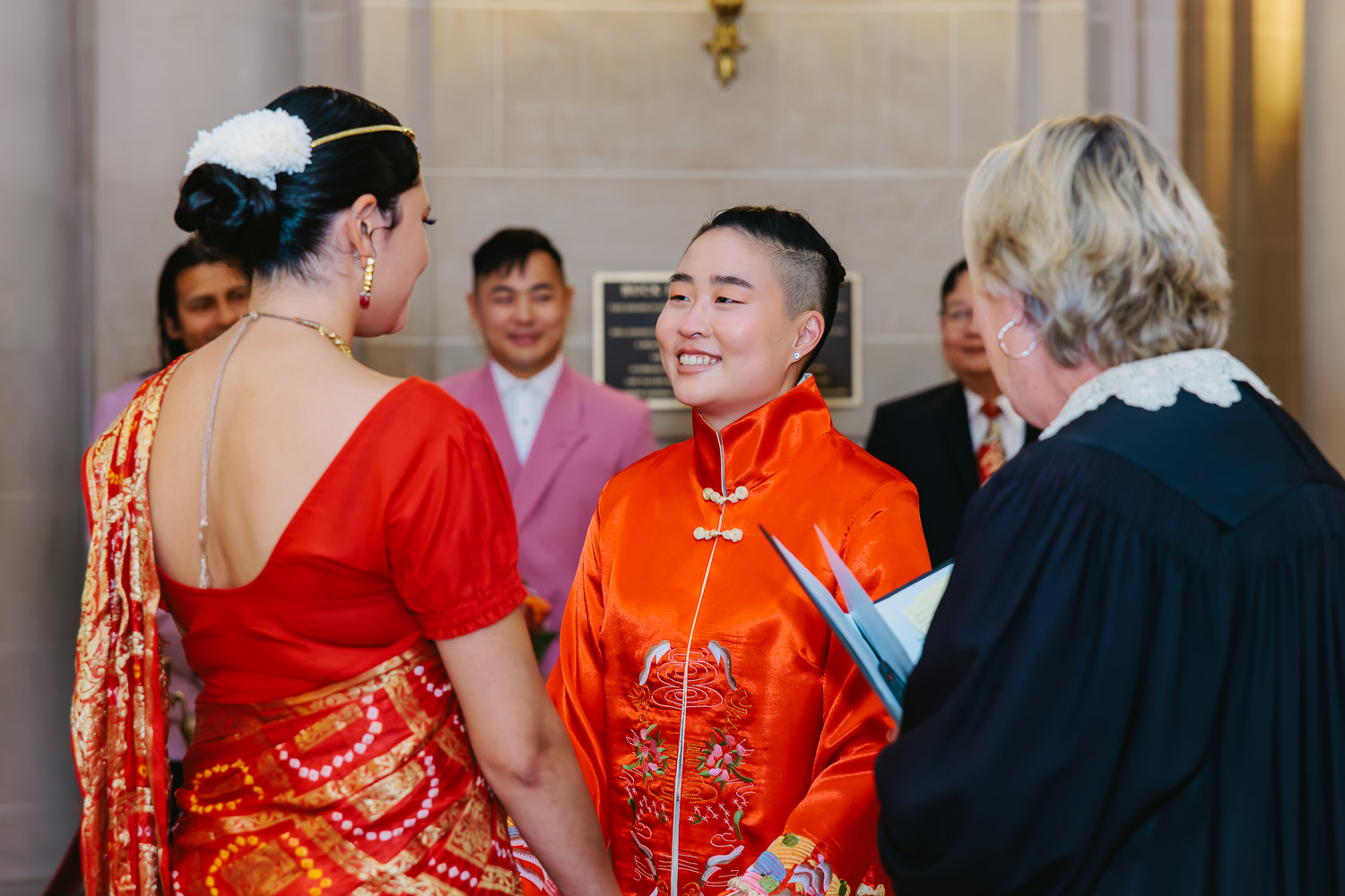Queer couple exchanges wedding vows