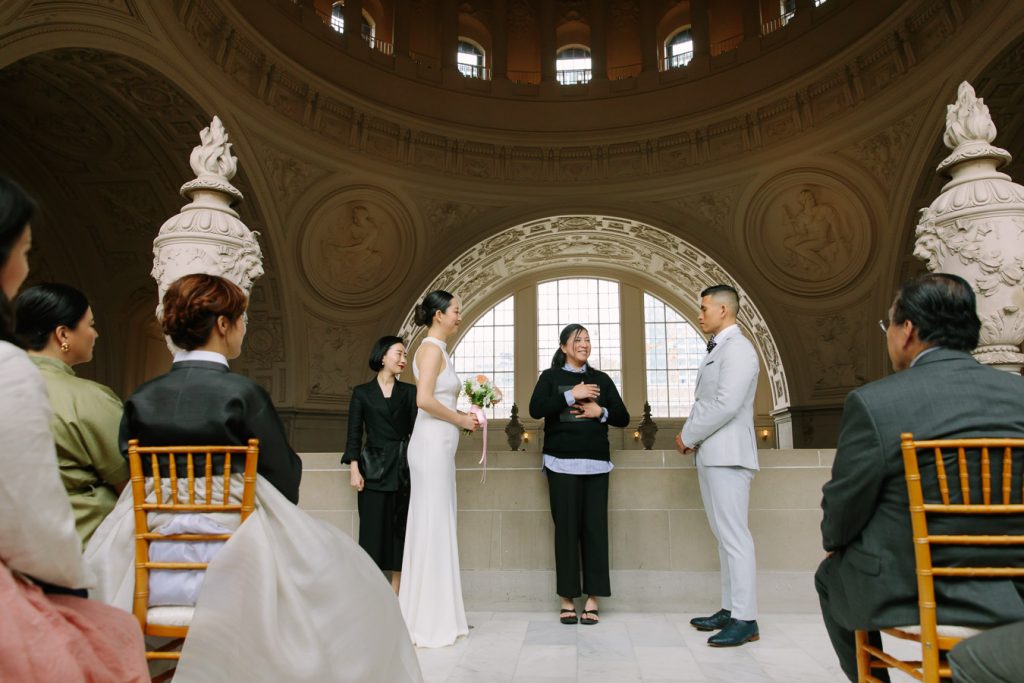 Wedding Ceremony on the Fourth Floor at San Francisco City Hall