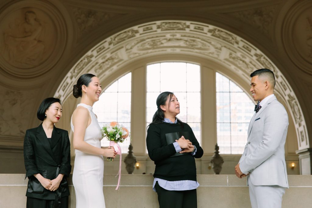 Wedding Ceremony on the Fourth Floor at San Francisco City Hall