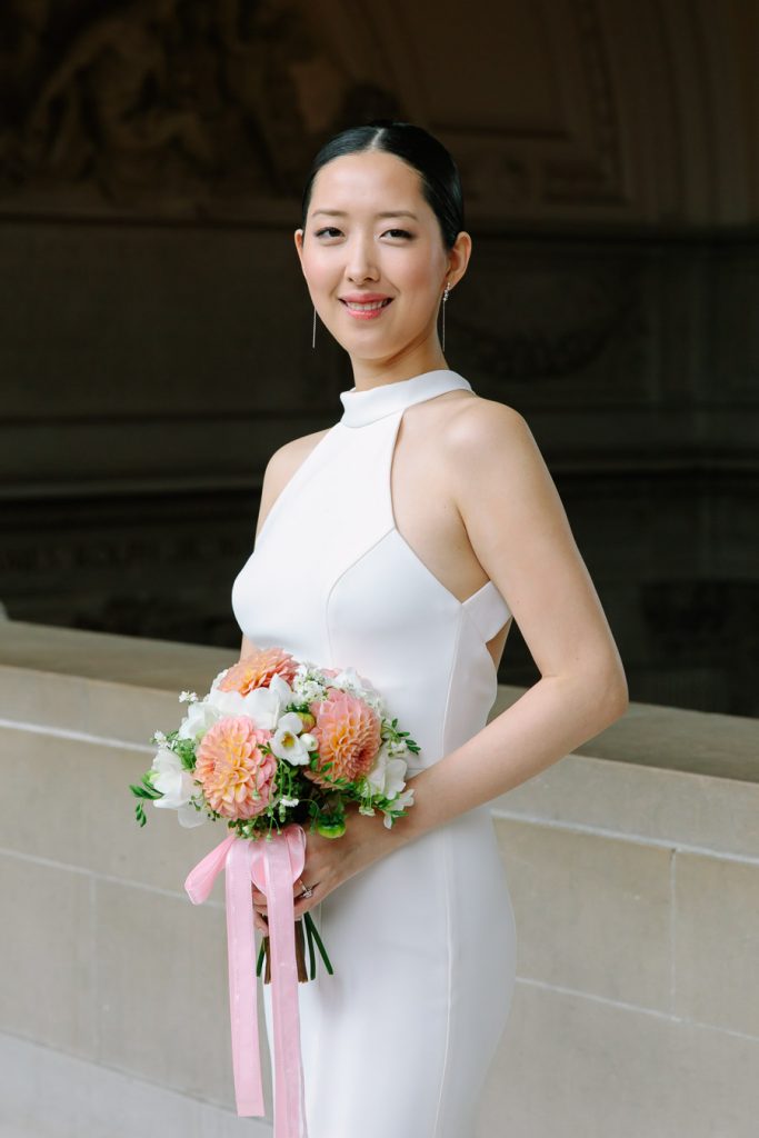 Bride holding her bouquet