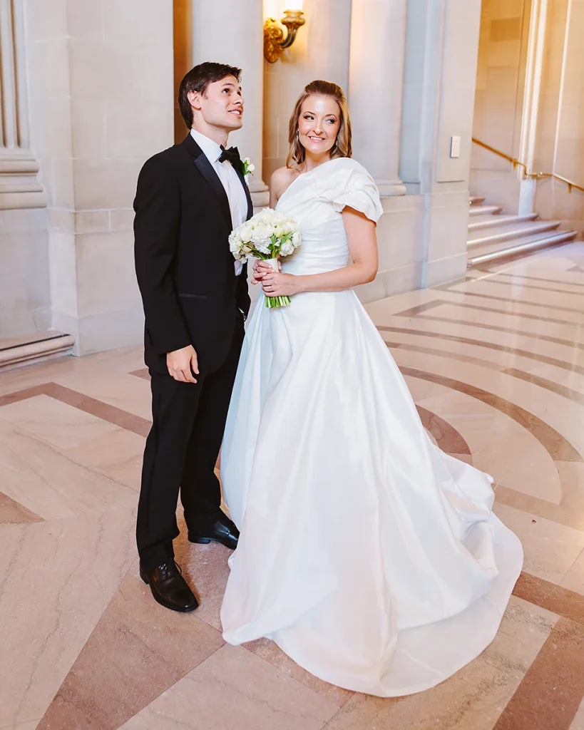 Couple wait for ceremony to begin