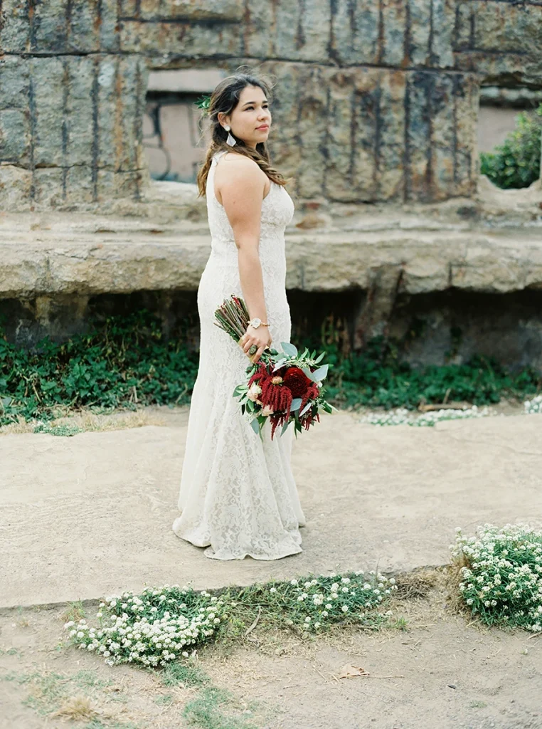 Bridal portrait at Sutro Baths wedding